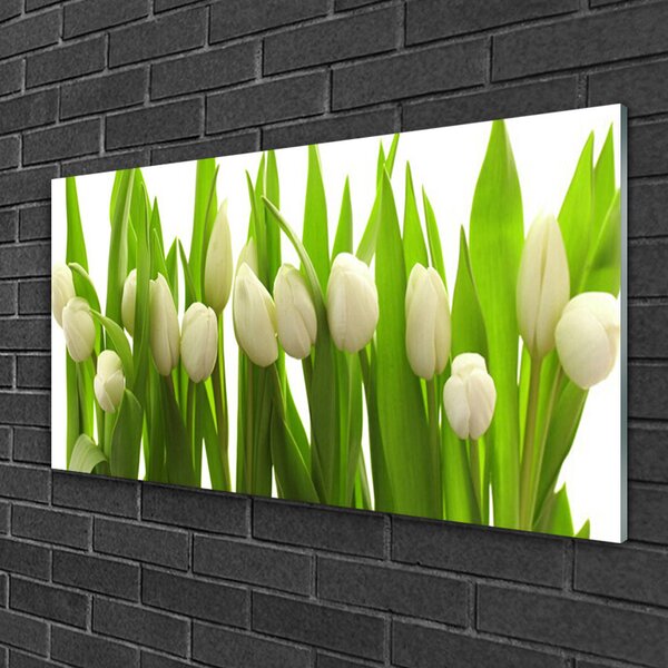 Obraz na skle Tulipány kvety rastlina 100x50 cm 2 Prívesky