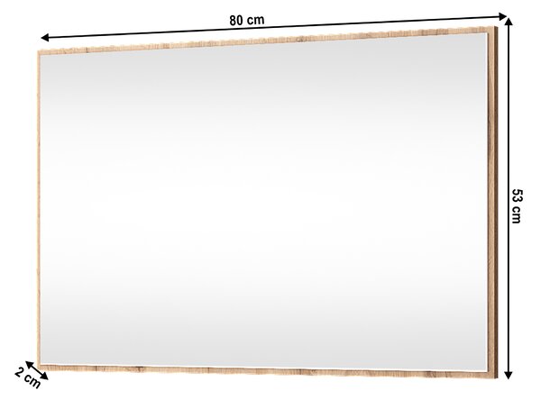 NovýNábytok.sk Zrkadlo 80 cm Mateo 80 (dub wotan). Vlastná spoľahlivá doprava až k Vám domov. 1065317