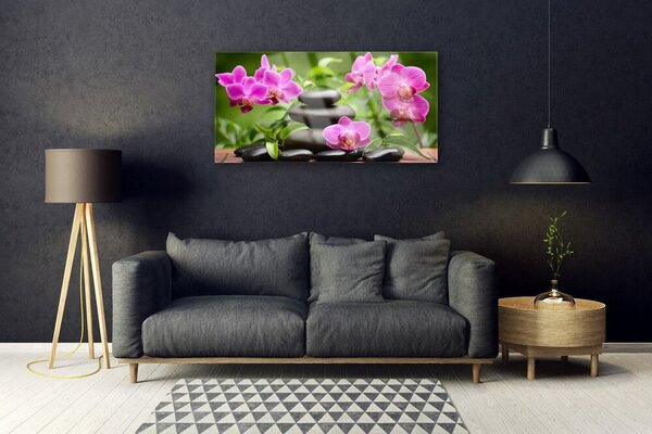 Obraz na skle Kvet kamene umenie 100x50 cm 2 Prívesky