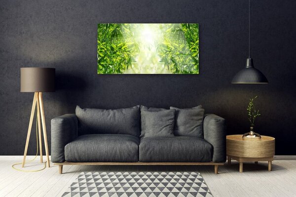 Obraz na skle Listy príroda rastlina 100x50 cm 2 Prívesky
