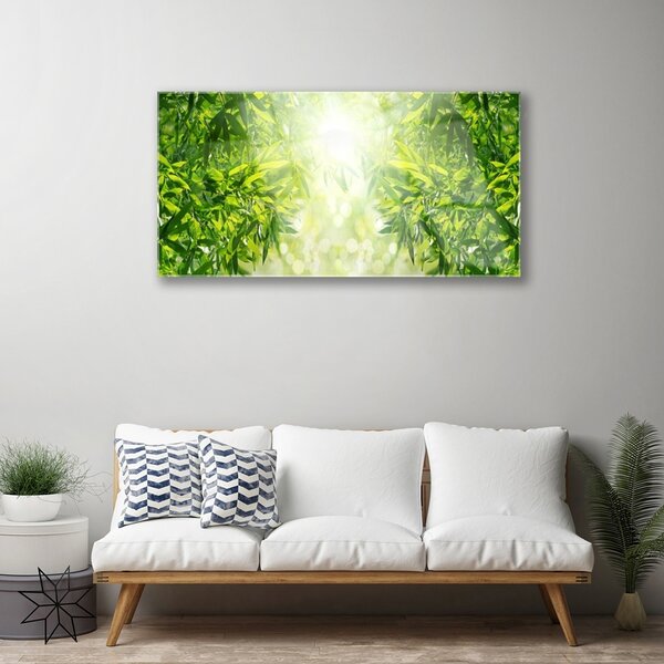 Obraz na skle Listy príroda rastlina 100x50 cm 2 Prívesky