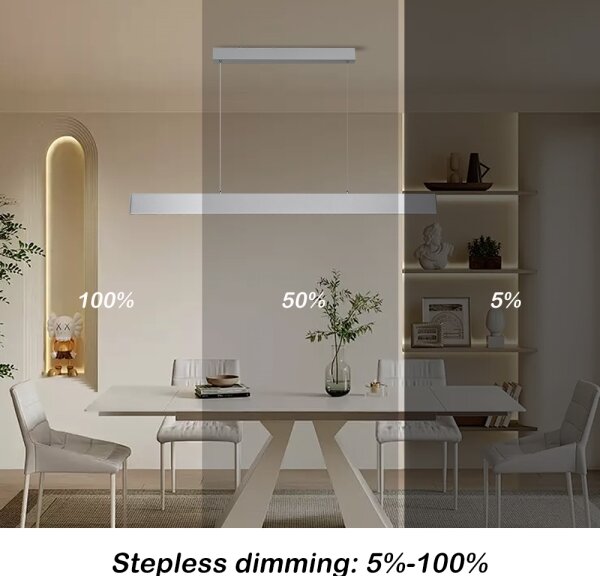 Brilagi - LED Stmiev. luster na lanku SLIMLINE LED/40W/230V 3000-6000K strieborná +DO