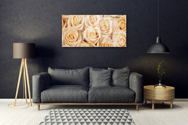Obraz na skle Ruže kvety rastlina 100x50 cm 2 Prívesky