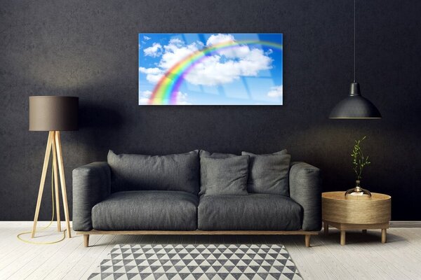 Obraz na skle Dúha nebo mraky príroda 100x50 cm 2 Prívesky