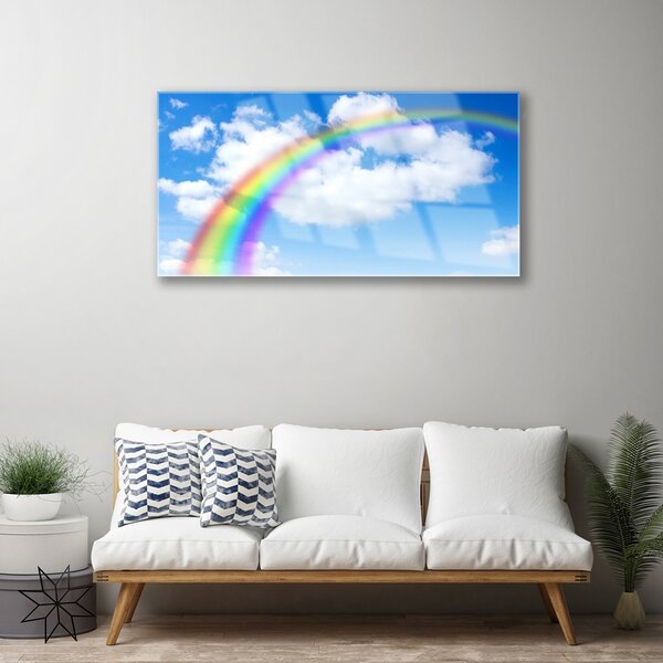 Obraz na skle Dúha nebo mraky príroda 100x50 cm 2 Prívesky