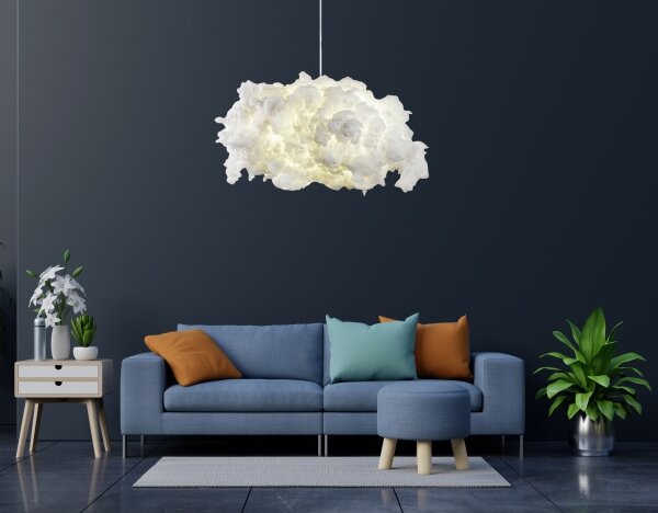 Luster na lanku SERENITY 1xE27/40W/230V biela