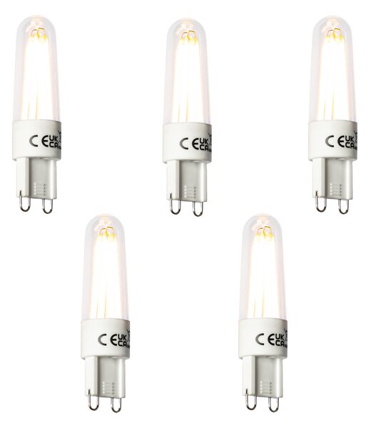 Sada 5 ks G9 LED žiarovka 2,5W 240lm 2300K