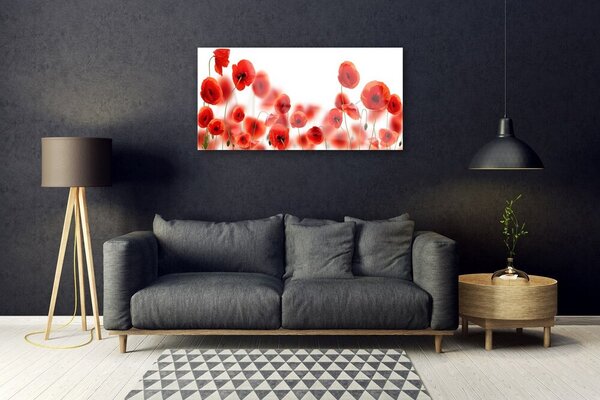 Obraz na skle Maky rastlina príroda 100x50 cm 2 Prívesky