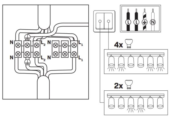 LED RGBW Stmievateľné kúpeľňové bodové svietidlo TURYN 6xGU10/6,5W/230V IP44 biela
