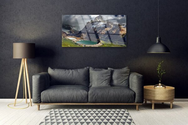 Obraz na skle Hora záliv krajina 100x50 cm 2 Prívesky