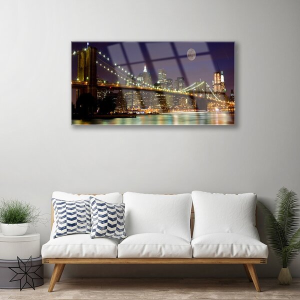 Obraz na skle Most architektúra 100x50 cm 2 Prívesky