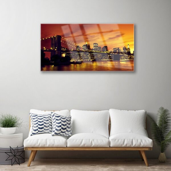 Obraz na skle Most architektúra 100x50 cm 2 Prívesky