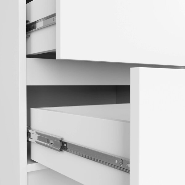 Ak furniture Komoda Kuba 60 cm - 5 zásuviek biela