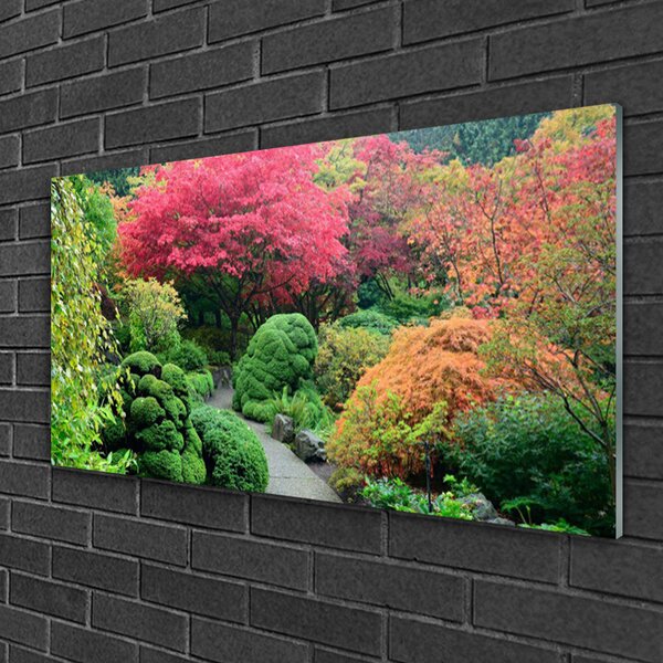 Obraz na skle Záhrada kvetina strom príroda 100x50 cm 2 Prívesky