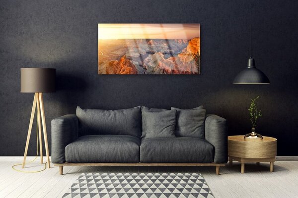 Obraz na skle Hory príroda 100x50 cm 2 Prívesky