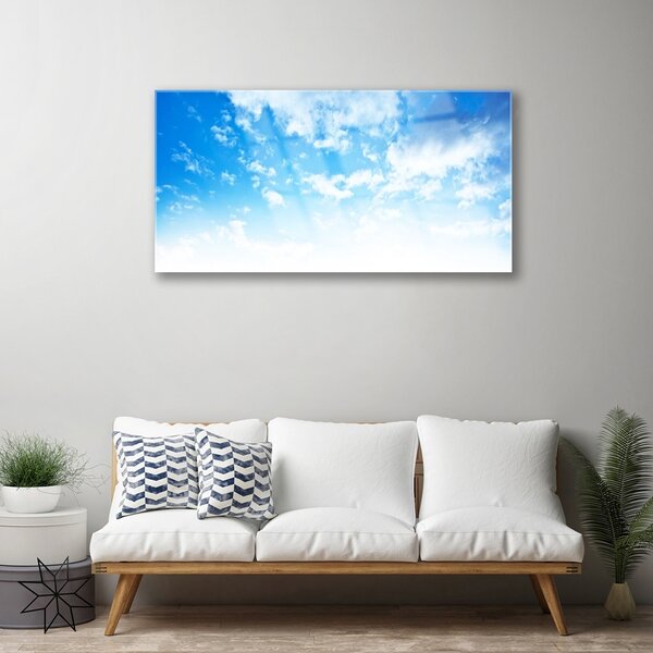 Obraz na skle Nebo mraky príroda 100x50 cm 2 Prívesky