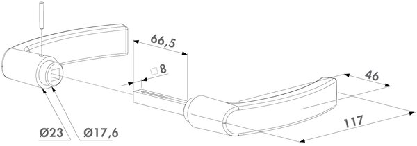 LOCINOX ® LOCINOX® 3006P polyamidová kľučka, čierna