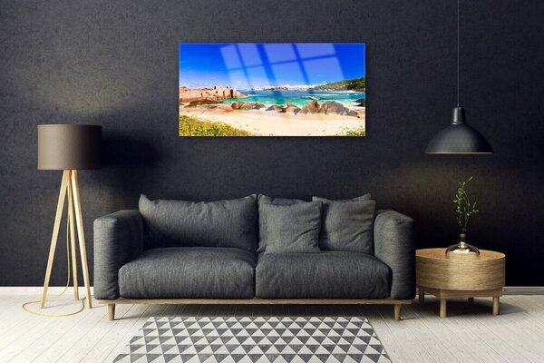 Obraz na skle Pláž more príroda 100x50 cm 2 Prívesky