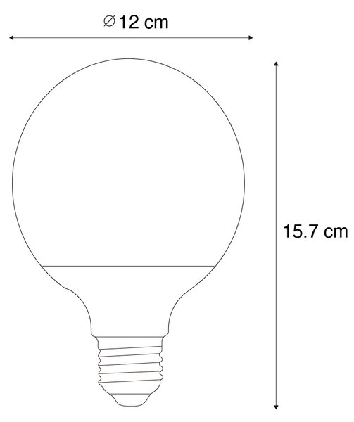 Sada 5 inteligentných LED žiaroviek E27 G120 matná RGBW 9W 806 lm 2700-6500K