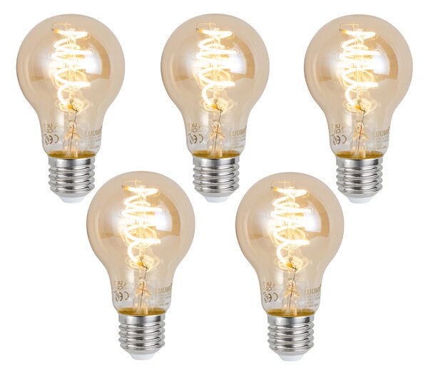 Sada 5 inteligentných stmievateľných LED žiaroviek E27 A60 jantárová 4,9 W 320 lm 2500 K Zigbee