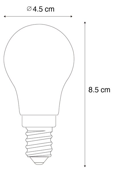 Sada 5 inteligentných LED žiaroviek E14 P45 číra 4,2 W 470 lm 2700 – 6500 K