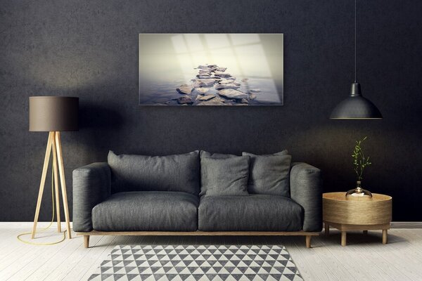 Obraz na skle Kamene voda príroda 100x50 cm 2 Prívesky
