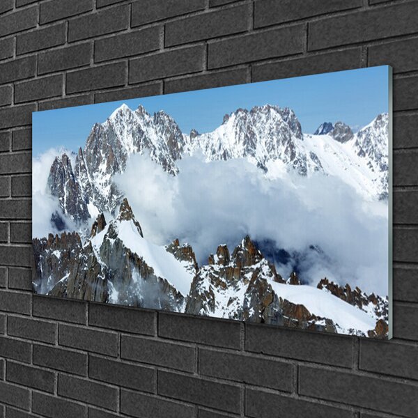 Obraz na skle Hory krajina 100x50 cm 2 Prívesky