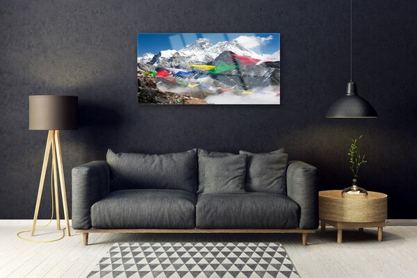 Obraz na skle Hory krajina 100x50 cm 2 Prívesky