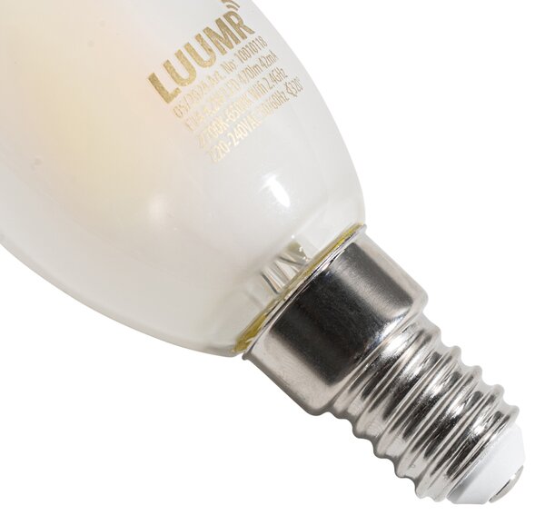 Sada 5 inteligentných LED žiaroviek E14 C35 matných 4,2W 470 lm 2700-6500K