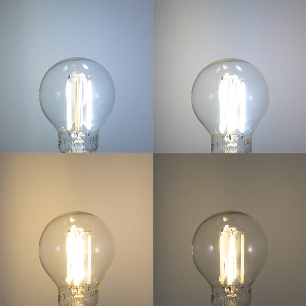 Sada 5 inteligentných LED žiaroviek E14 P45 číra 4,2 W 470 lm 2700 – 6500 K
