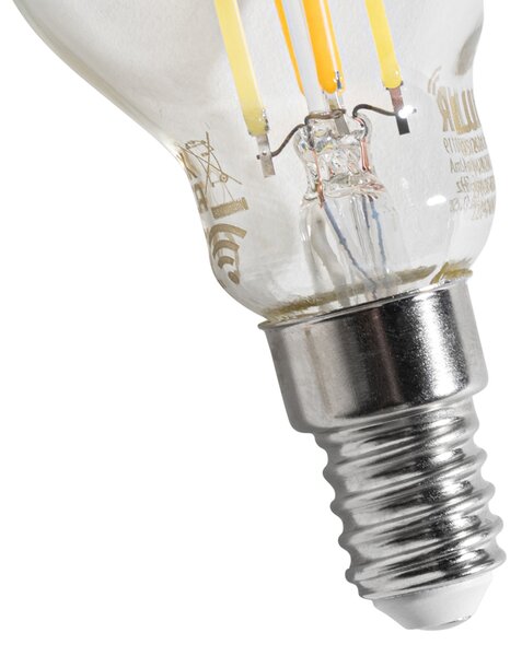 Sada 5 inteligentných LED žiaroviek E14 P45 číra 4,2 W 470 lm 2700 – 6500 K
