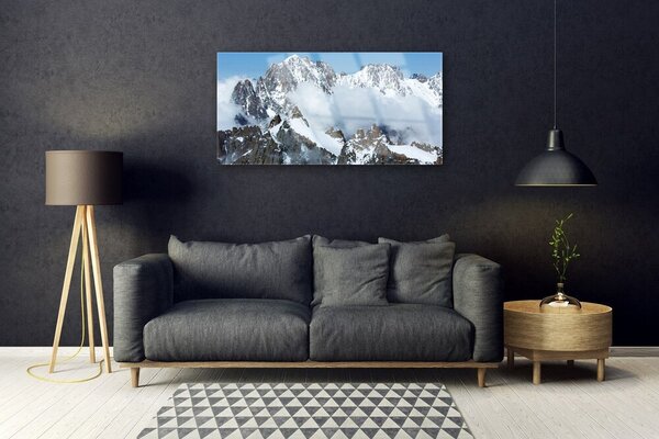 Obraz na skle Hory krajina 100x50 cm 2 Prívesky