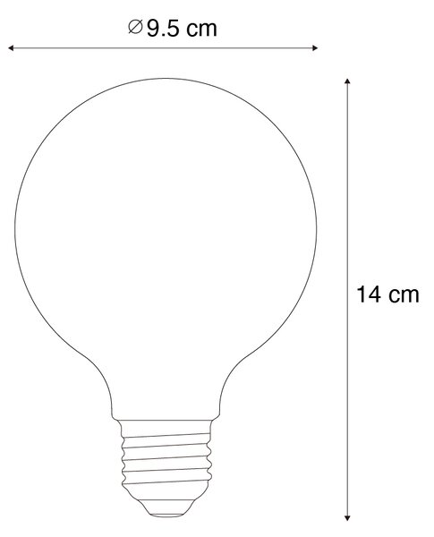 Inteligentná stmievateľná LED žiarovka E27 G95 4,9W 320 lm 2500K Zigbee