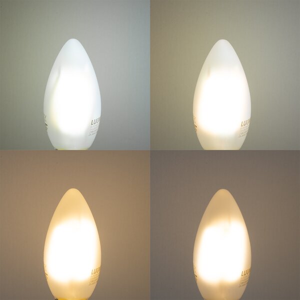 Sada 5 inteligentných LED žiaroviek E14 C35 matných 4,2W 470 lm 2700-6500K