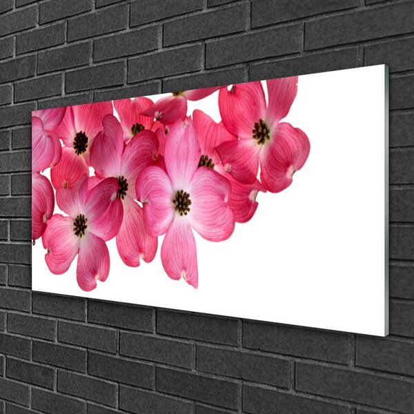 Obraz na skle Kvety 100x50 cm 2 Prívesky