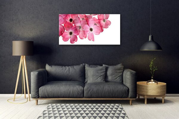 Obraz na skle Kvety 100x50 cm 2 Prívesky