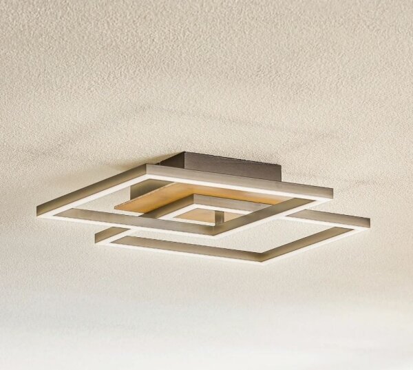Briloner 3210-014 - LED Stmievateľné stropné svietidlo FRAME 2xLED/11W/230V hnedá