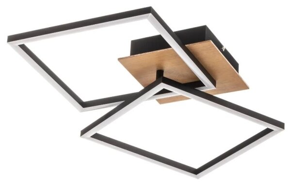 Briloner 3210-014 - LED Stmievateľné stropné svietidlo FRAME 2xLED/11W/230V hnedá