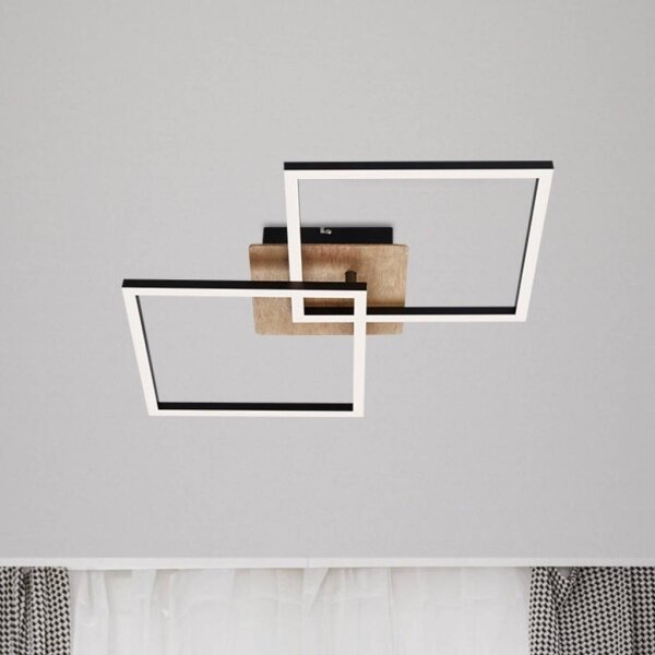 Briloner 3210-014 - LED Stmievateľné stropné svietidlo FRAME 2xLED/11W/230V hnedá