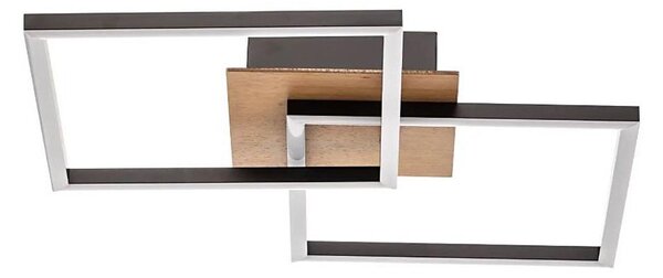 Briloner 3210-014 - LED Stmievateľné stropné svietidlo FRAME 2xLED/11W/230V hnedá