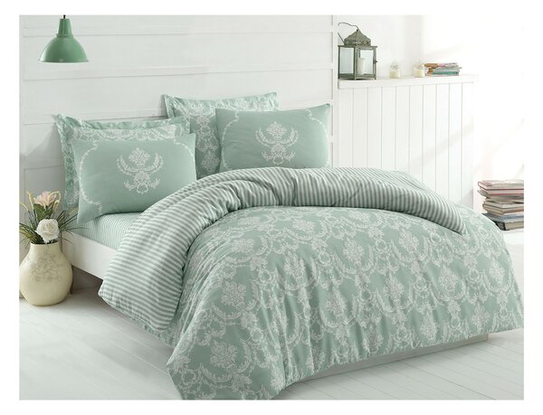 L'ESSENTIEL MAISON Zelený set posteľnej bielizne Pure – 200 × 220 / 50 × 70 cm