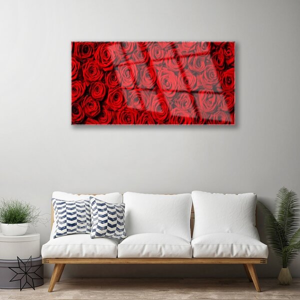 Obraz na skle Ruže 100x50 cm 4 Prívesky