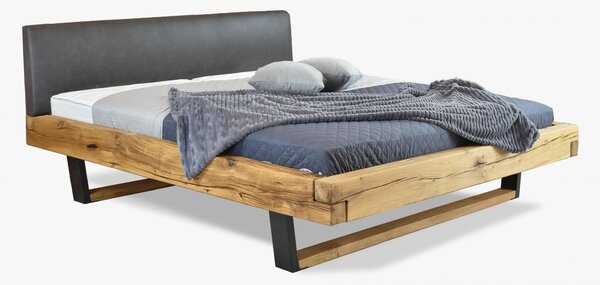 Moderná dubová posteľ LAURA 180 x 200 (čalúnené čelo)