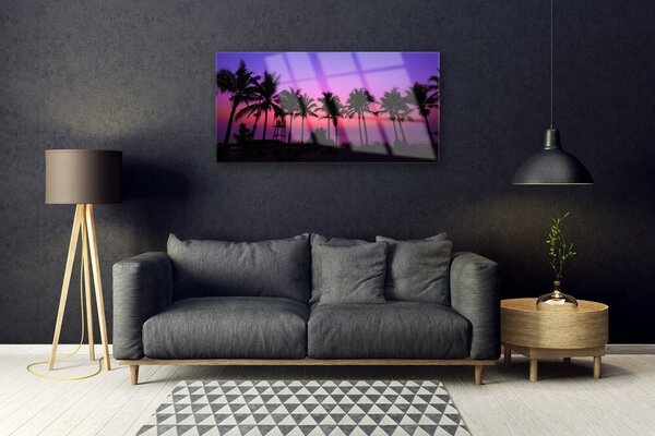 Obraz na skle Palmy stromy príroda 100x50 cm 2 Prívesky