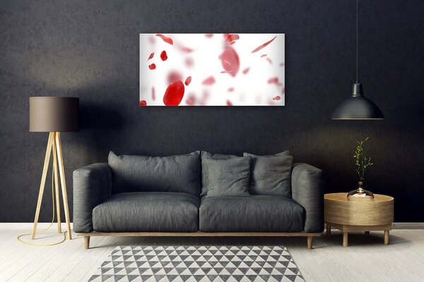 Obraz na skle Ruže plátky 100x50 cm 2 Prívesky