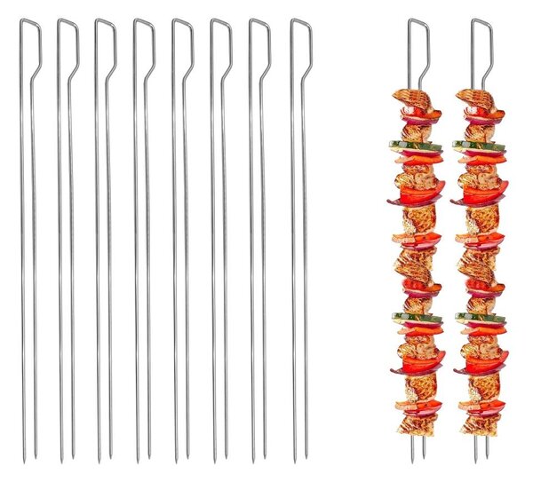 BBQ XL Grilovacie ihly-špízy DELANO, dĺžka 30 cm SET 8ks