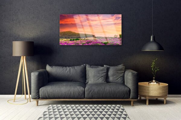 Obraz na skle Lúka kvety príroda 100x50 cm 4 Prívesky