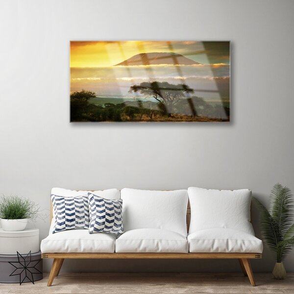 Obraz na skle Strom hory príroda 100x50 cm 2 Prívesky