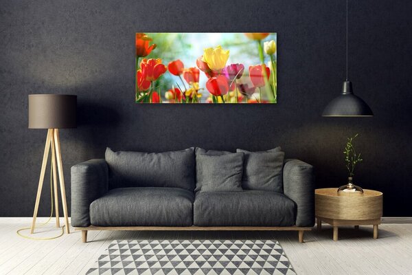 Obraz na skle Kvet 100x50 cm 2 Prívesky