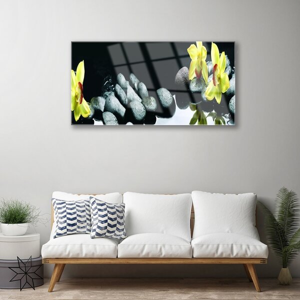 Obraz na skle Kvet kamene 100x50 cm 2 Prívesky